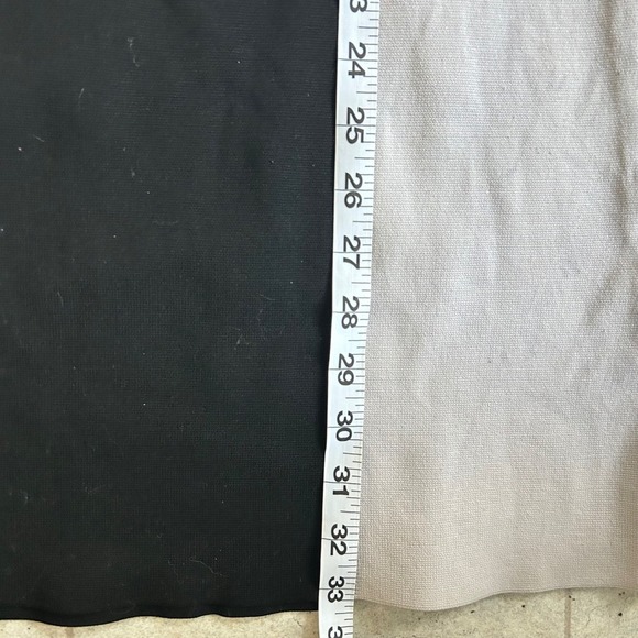 Zara Knit Colorblock Mock Neck Mini Dress - Black & Lavender - Mod 60s Style - Picture 7 of 9